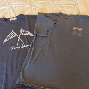 2 N. FORK BLUE T-Shirts-North Fork, Long Island, NY.BOTH Vintage soft blue. L/XL